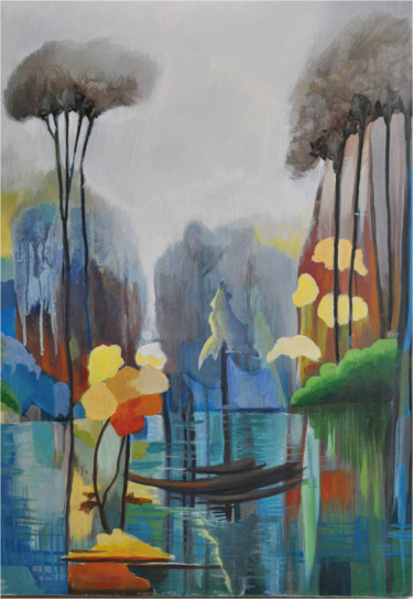 Un léger flottement Peinture intitulée "Un léger flottement" par Jean-Michel Rackelboom, Œuvre d'art originale, Acrylique