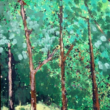 Peinture intitulée "foret111" par Jean-Michel Rackelboom, Œuvre d'art originale, Huile