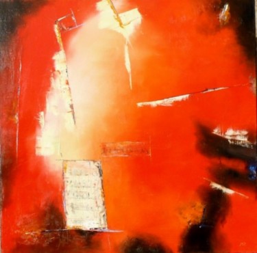 Painting titled "Mots décroisés" by Jean-Michel Roger, Original Artwork, Oil