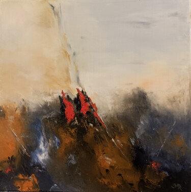 Painting titled "Puissance 2" by Jean-Michel Roger, Original Artwork, Oil