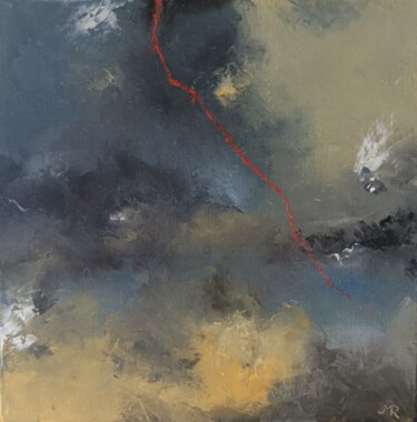 Malerei mit dem Titel "Zébrure" von Jean-Michel Roger, Original-Kunstwerk, Öl