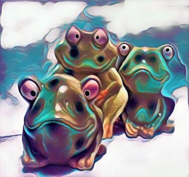 Photography titled "THREE HAPPY FROGS" by Jmsbell, Original Artwork