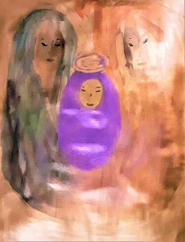 Painting titled "FAMILY HOLY" by Jmsbell, Original Artwork, Acrylic