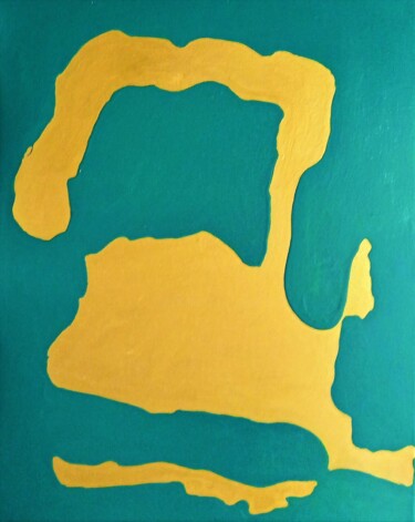 Painting titled "#3 GOLD RESIDUE OF…" by Jmsbell, Original Artwork, Acrylic Mounted on Wood Panel