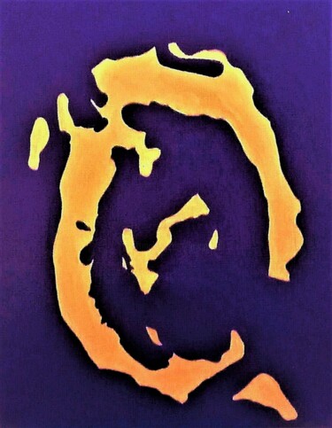 Картина под названием "#1 GOLD RESIDUE OF…" - Jmsbell, Подлинное произведение искусства, Акрил Установлен на Деревянная пане…