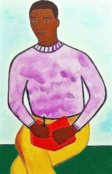 Картина под названием "PAUL 2022" - Jmsbell, Подлинное произведение искусства, Акрил Установлен на Деревянная рама для носил…
