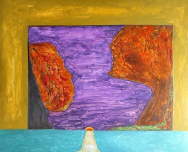 Картина под названием "COUCHER DE SOLEIL D…" - Jmsbell, Подлинное произведение искусства, Акварель Установлен на Деревянная…