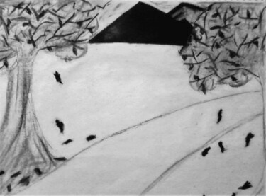 Рисунок под названием "Dark Fall" - Jmsbell, Подлинное произведение искусства, Пастель