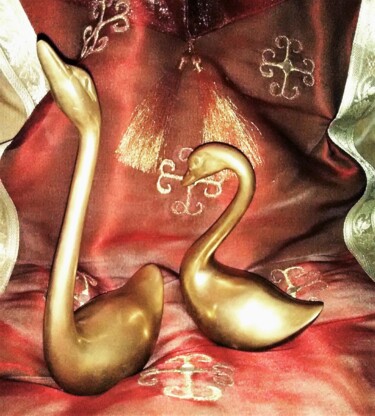 Photography titled "GOLD SWANS ON BRONZE" by Jmsbell, Original Artwork