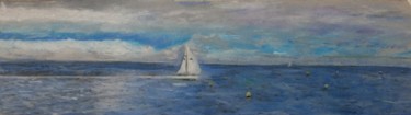 Painting titled "Voilier bassin Arca…" by Jean-Marc Subira, Original Artwork, Pastel