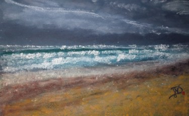 Peinture intitulée "Le grain arrive sur…" par Jean-Marc Subira, Œuvre d'art originale, Pastel