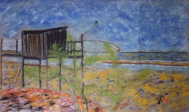 Peinture intitulée "Carrelets au fenouil" par Jean-Marc Subira, Œuvre d'art originale, Pastel