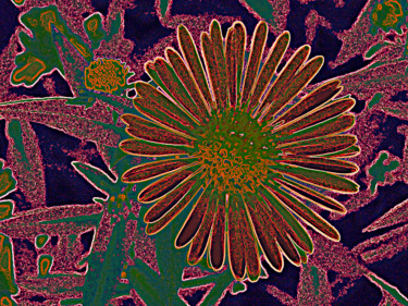 Digitale Kunst getiteld "Aster" door Jean-Michel Vedrenne, Origineel Kunstwerk, Foto Montage