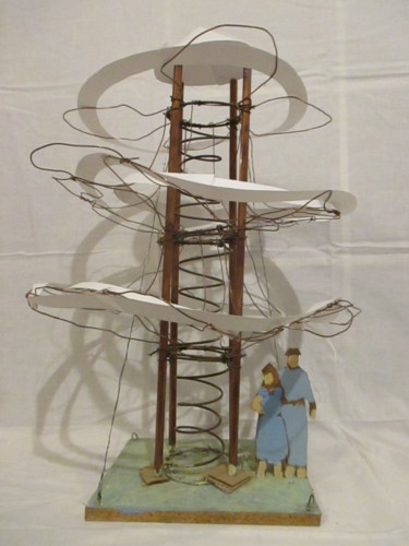 Sculpture titled "l'arbre aux musicie…" by Brasier Jeanoel, Original Artwork, Metals