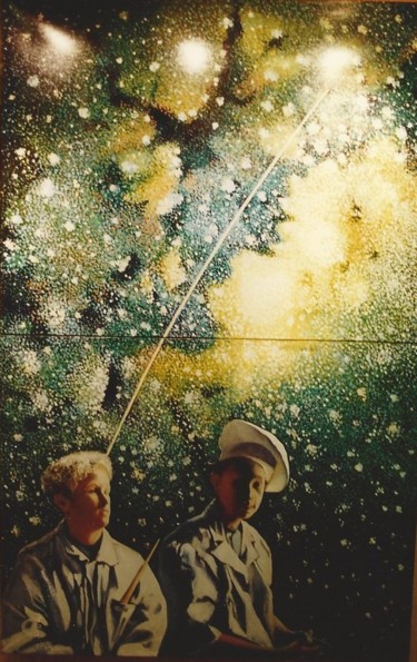 Peinture intitulée "sous les étoiles (c…" par Brasier Jeanoel, Œuvre d'art originale, Huile