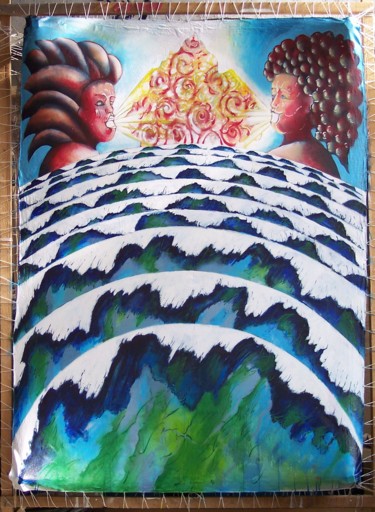 Peinture intitulée "après le tsunami" par Brasier Jeanoel, Œuvre d'art originale, Huile