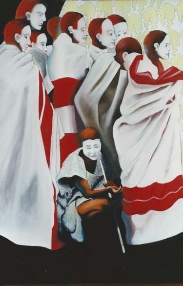 Peinture intitulée "Apocalivre" par Brasier Jeanoel, Œuvre d'art originale, Fusain