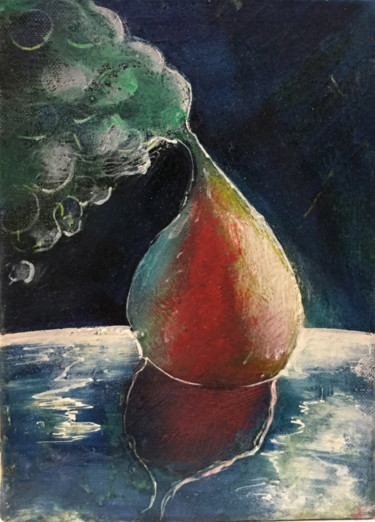 Painting titled "space frut  5" by Brasier Jeanoel, Original Artwork, Oil