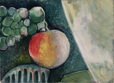 Painting titled "space frut  8" by Brasier Jeanoel, Original Artwork, Oil
