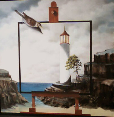 Painting titled "trompe l'oeil" by Jean-Noel Cognet, Original Artwork
