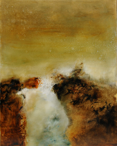Painting titled "FLUIDITÉ" by Jo Marti, Original Artwork, Oil