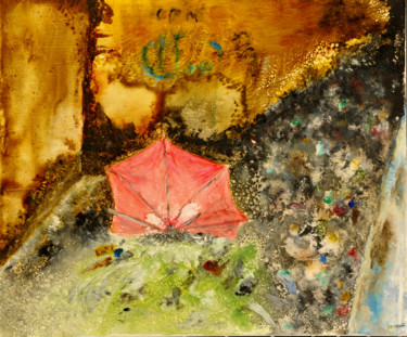 Peinture intitulée "ROSE PEBROQUE" par Jo Marti, Œuvre d'art originale, Huile