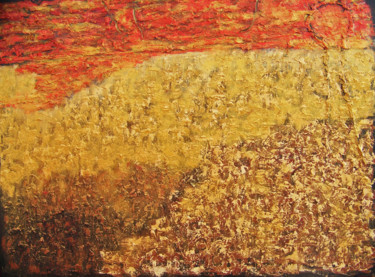 Painting titled "Gold Rush" by Jo Moore, Original Artwork, Oil