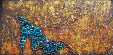Painting titled "Arroyo Azul II" by Jo Moore, Original Artwork, Oil