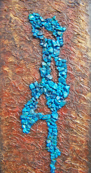 Peinture intitulée "Arroyo Azul IV" par Jo Moore, Œuvre d'art originale, Huile