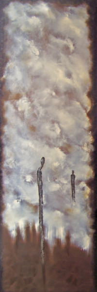 Картина под названием "Philosophers Path X…" - Jo Moore, Подлинное произведение искусства, Масло Установлен на Деревянная ра…