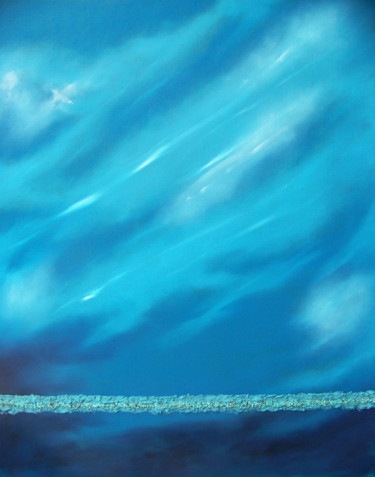 Картина под названием "Turquoise Trail I" - Jo Moore, Подлинное произведение искусства, Масло