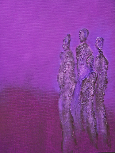 Pintura intitulada "Shaman Singers VI-s…" por Jo Moore, Obras de arte originais, Óleo