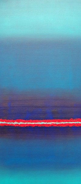 Peinture intitulée "Turquoise Trail IV" par Jo Moore, Œuvre d'art originale, Huile