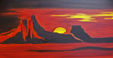 Painting titled "Enchnted Mesas XXII" by Jo Moore, Original Artwork, Oil