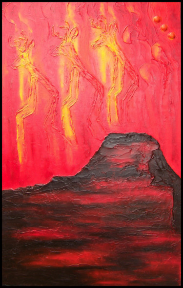 Peinture intitulée "Orion's Gift at Faj…" par Jo Moore, Œuvre d'art originale, Huile