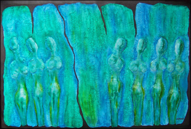 Peinture intitulée "Angels We Have Heard" par Jo Moore, Œuvre d'art originale, Huile