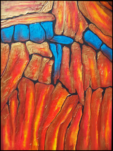Картина под названием "Ancient Rhythms" - Jo Moore, Подлинное произведение искусства, Масло