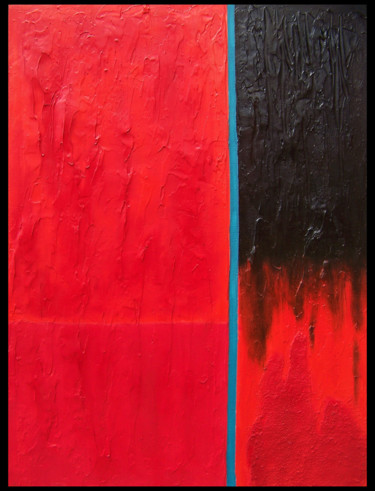 Peinture intitulée "Tres Rojos" par Jo Moore, Œuvre d'art originale, Huile