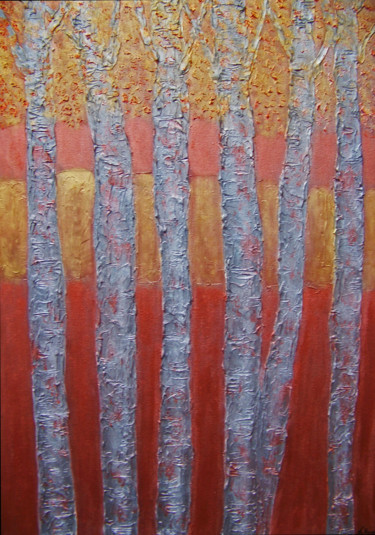 Painting titled "Autumn Glow---36x24…" by Jo Moore, Original Artwork, Oil