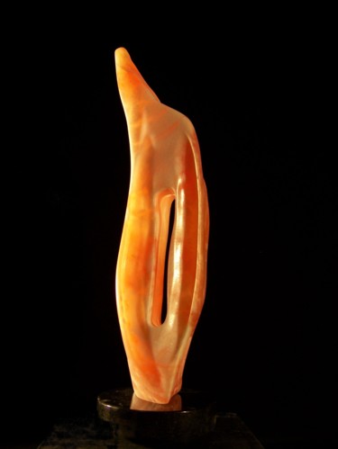 Sculpture titled "Morning Glow---Oran…" by Jo Moore, Original Artwork, Stone