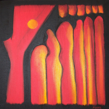 Malerei mit dem Titel "By the Light" von Jo Moore, Original-Kunstwerk, Öl