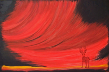 Pittura intitolato "Evening Glow" da Jo Moore, Opera d'arte originale, Olio