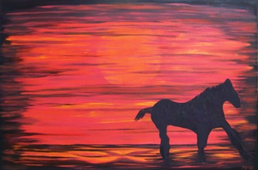 Painting titled "His Spirit Remains" by Jo Moore, Original Artwork, Oil