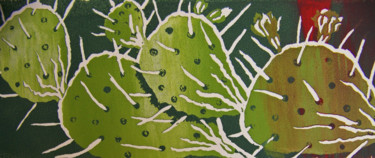 Printmaking titled "Prickly Pears" by Jo Moore, Original Artwork, Screenprinting