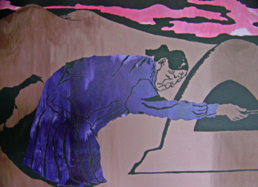 Incisioni, stampe intitolato "Anasazi: Descendant…" da Jo Moore, Opera d'arte originale, Serigrafia