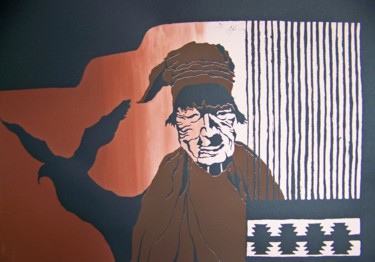 Отпечатки и Гравюры под названием "Anasazi: Weaver #ar…" - Jo Moore, Подлинное произведение искусства, Шелкография