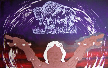 Gravures & estampes intitulée "Anasazi: Luminous F…" par Jo Moore, Œuvre d'art originale, Sérigraphie