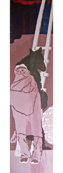 Printmaking titled "Chaco: Last Speaker…" by Jo Moore, Original Artwork, Screenprinting