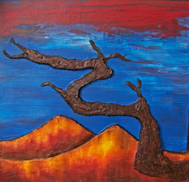 Pintura titulada "Enchanted Mesas IV" por Jo Moore, Obra de arte original, Oleo