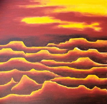 Malerei mit dem Titel "Enchanted Mesas IX" von Jo Moore, Original-Kunstwerk, Öl